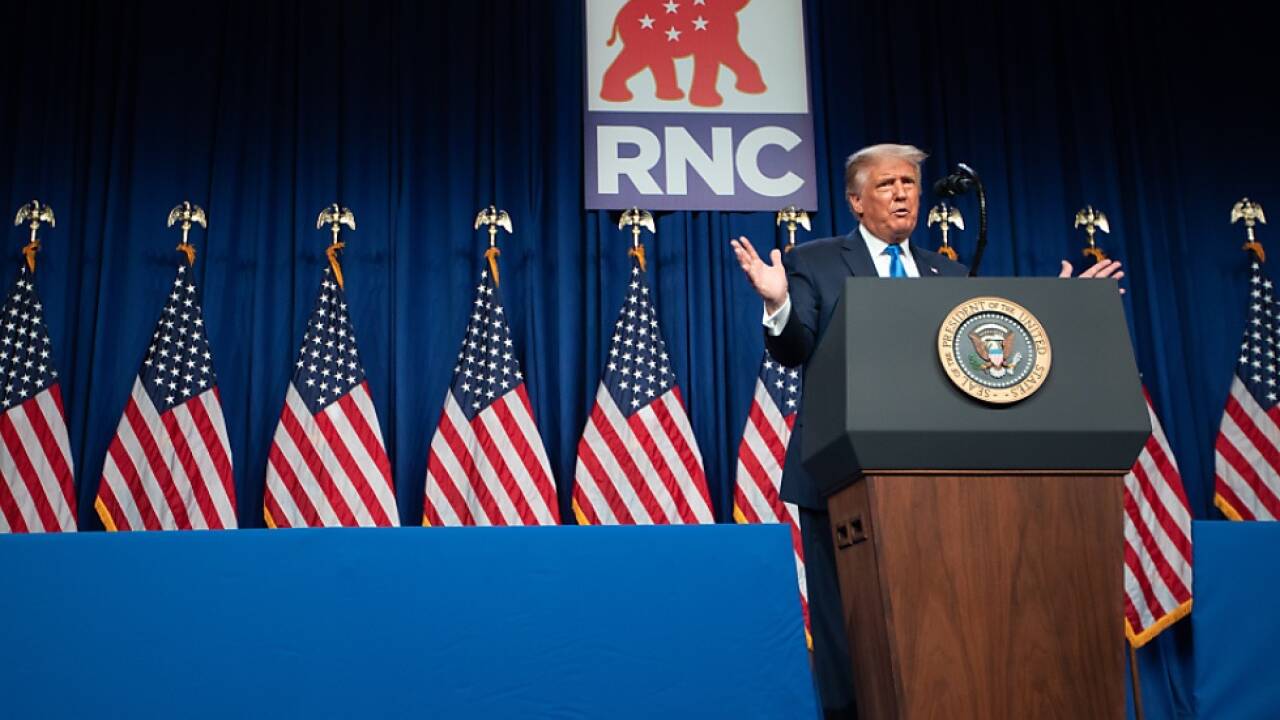 Trump bei seiner erste Rede in Charlotte 