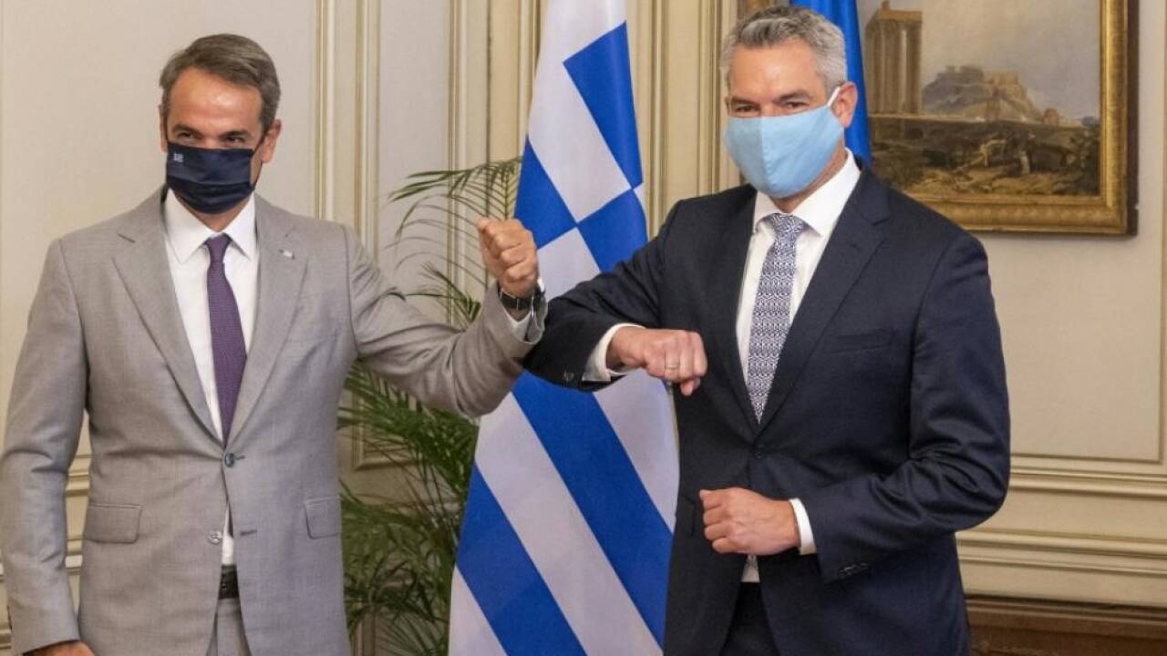 Nehammer bei Premier Mitsotakis in Athen  Nehammer bei Premier Mitsotakis in Athen
