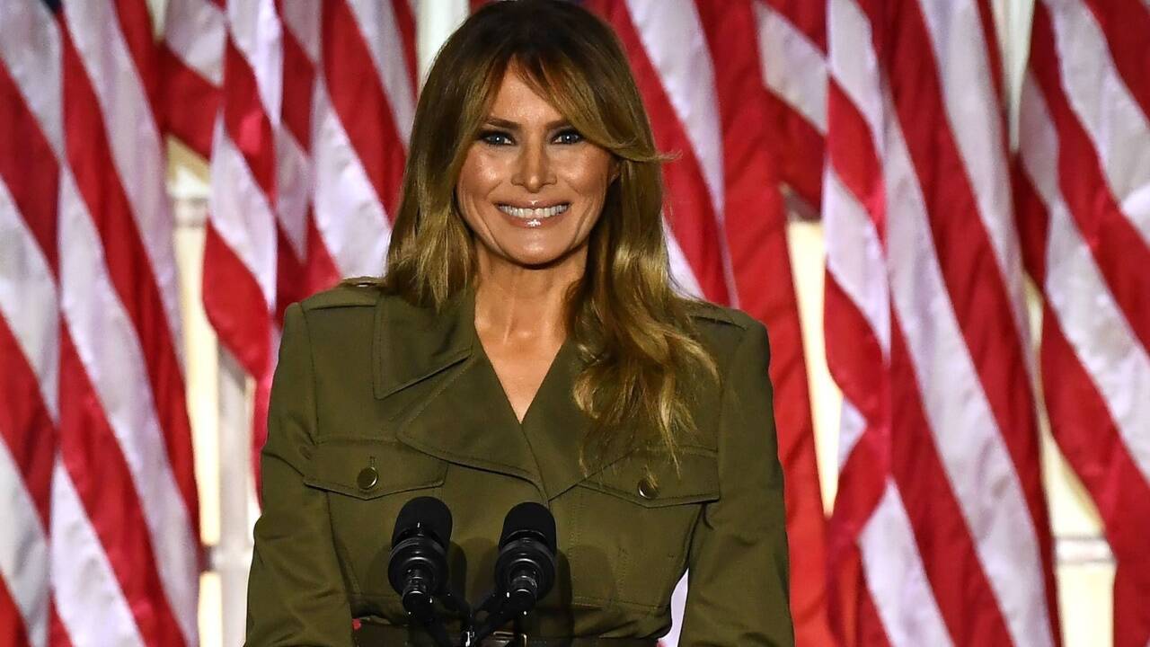 Die First Lady sprach vom Rosengarten des Weißen Hauses aus auf dem virtuellen Parteitag der Republikaner. 