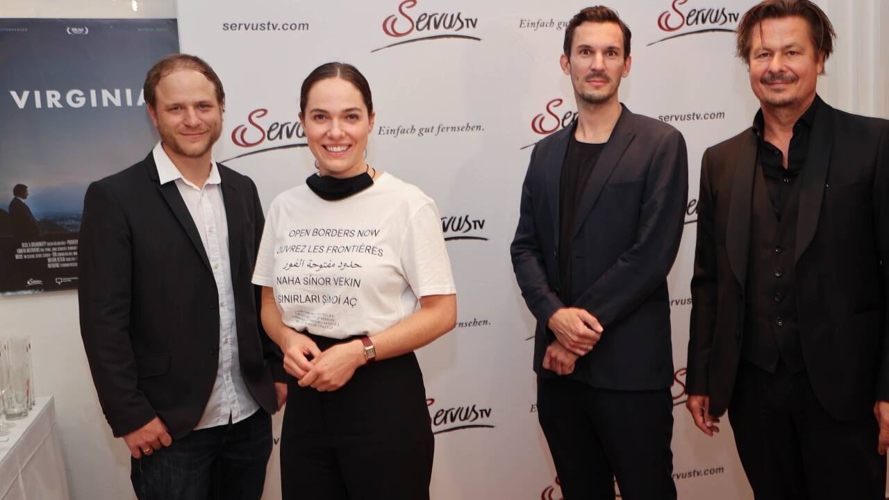 Adrian Goiginger, Verena Altenberger, Regisseur Sascha Köllnreitner und Michael Dangl. 
