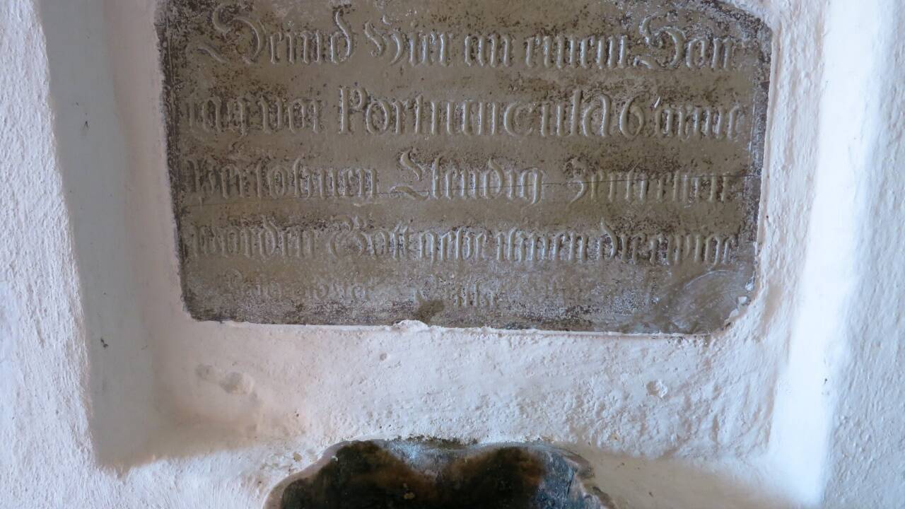 Inschrift an der Imbergstiege über ein Unglück im August 1756.  