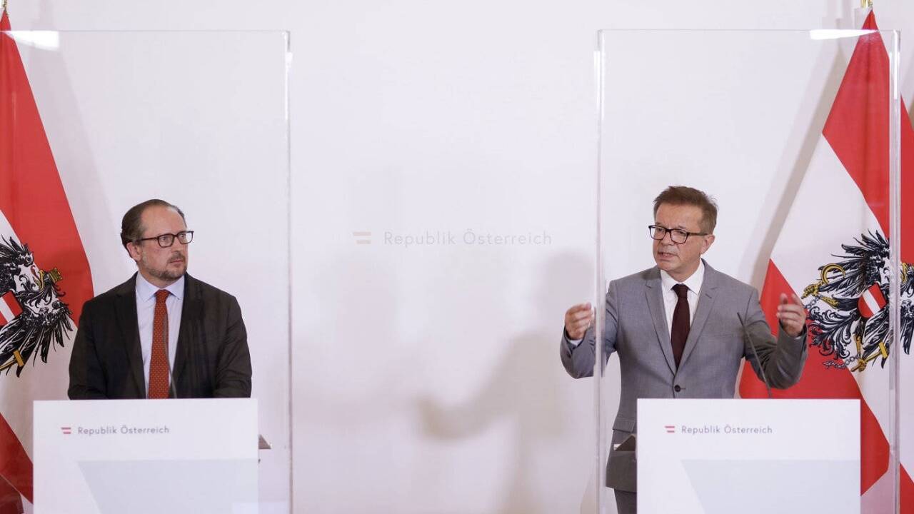 Pressekonferenz nach dem Ministerrat am Mittwoch. 