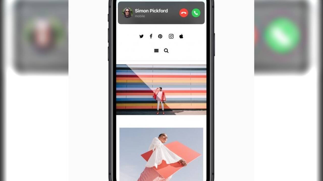 ... eine neue Anrufanzeige und ... 