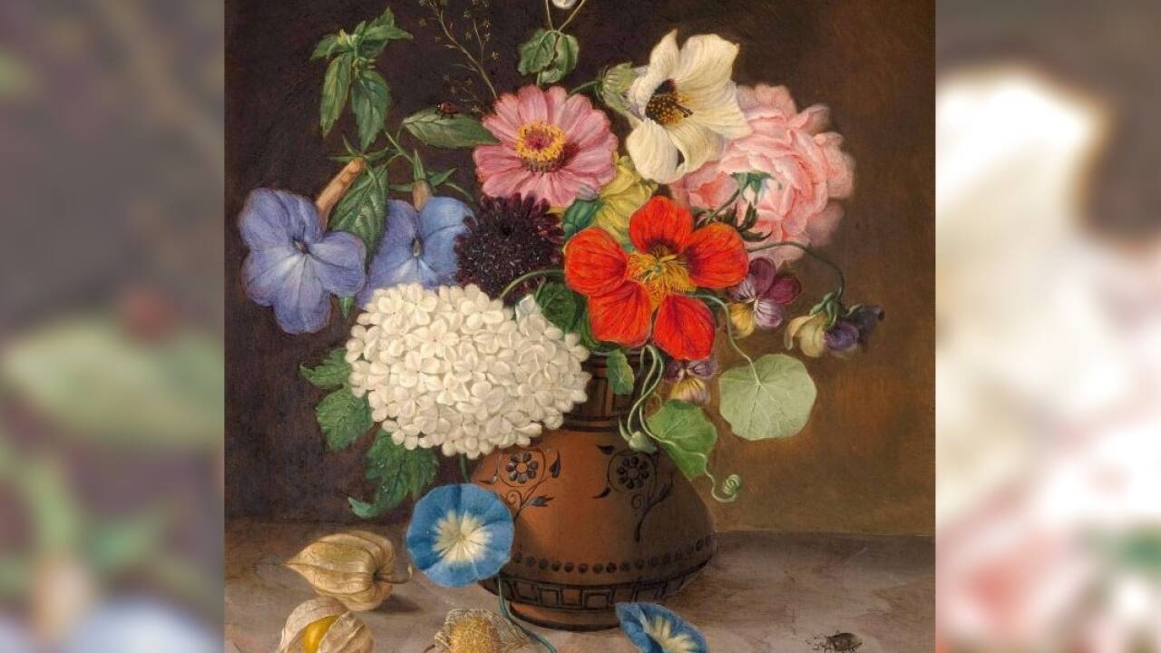 Marie Auersperg, „Vase mit Blumen“ aus den 1840-er Jahren 