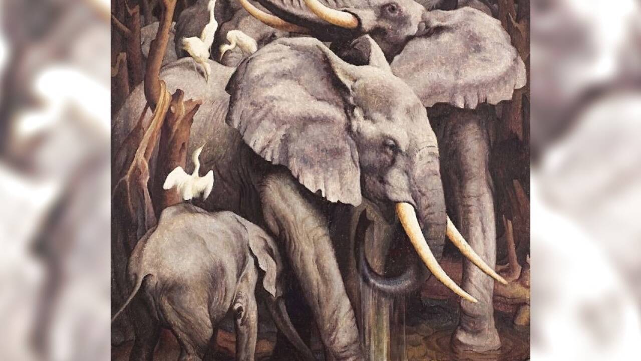 Norbertine Bresslern-Roth, „Elefanten“ aus dem Jahr 1934 
