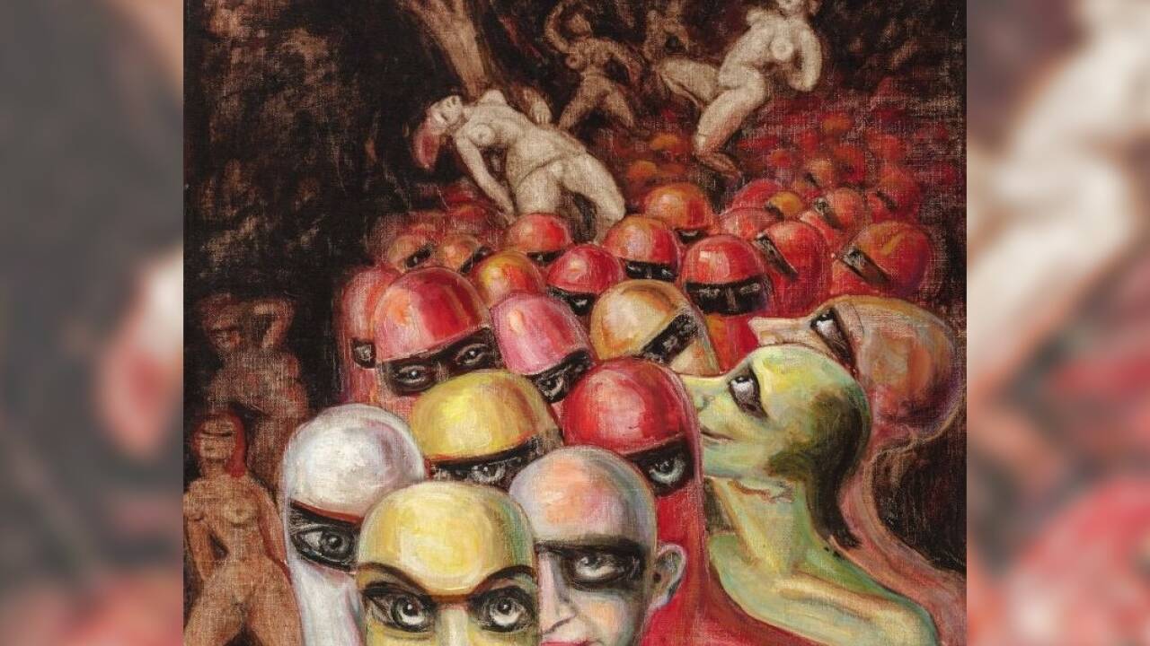 Alwine Hotter, „Phantastische Folterszene“, ca. 1920 