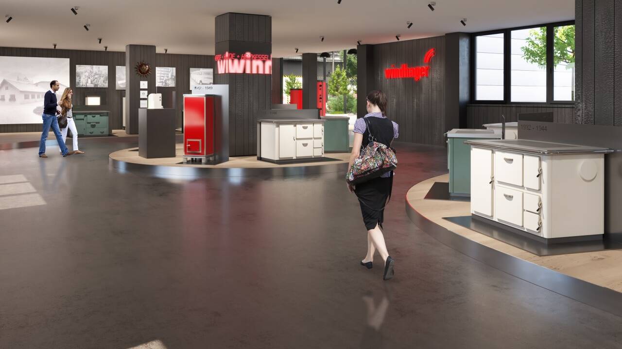 So soll die „World of Windhager“ nach ihrer Fertigstellung 2021 von innen aussehen.  