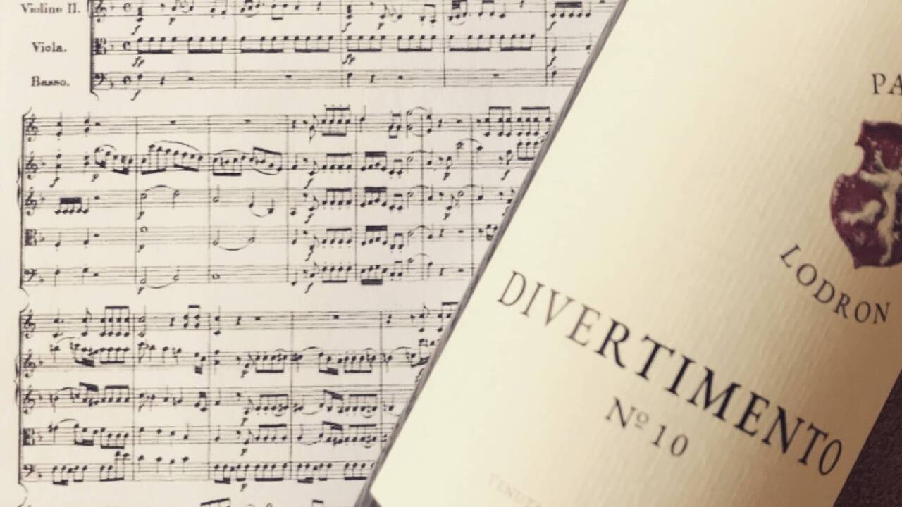 Der Wein mit dem klingenden Namen Divertimento N˚10. 