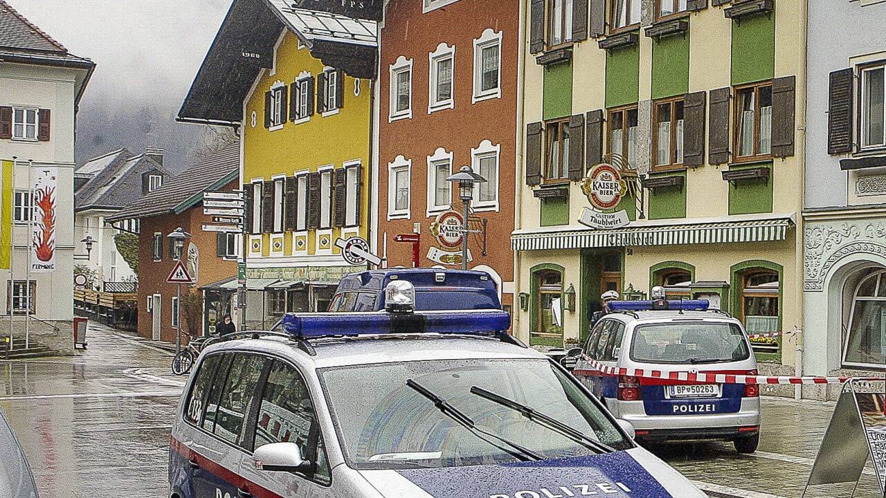 Polizeikontrollen in Kuchl. 