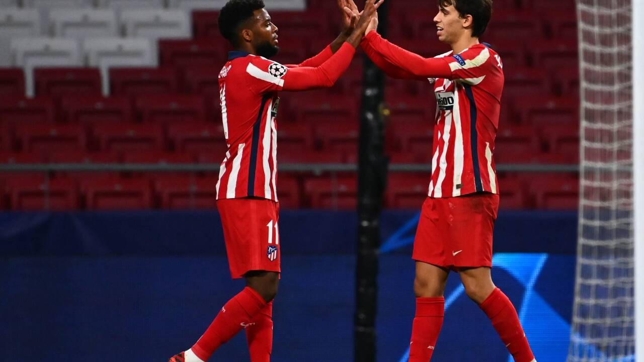 Thomas Lemar (l.) jubelte mit João Félix.  