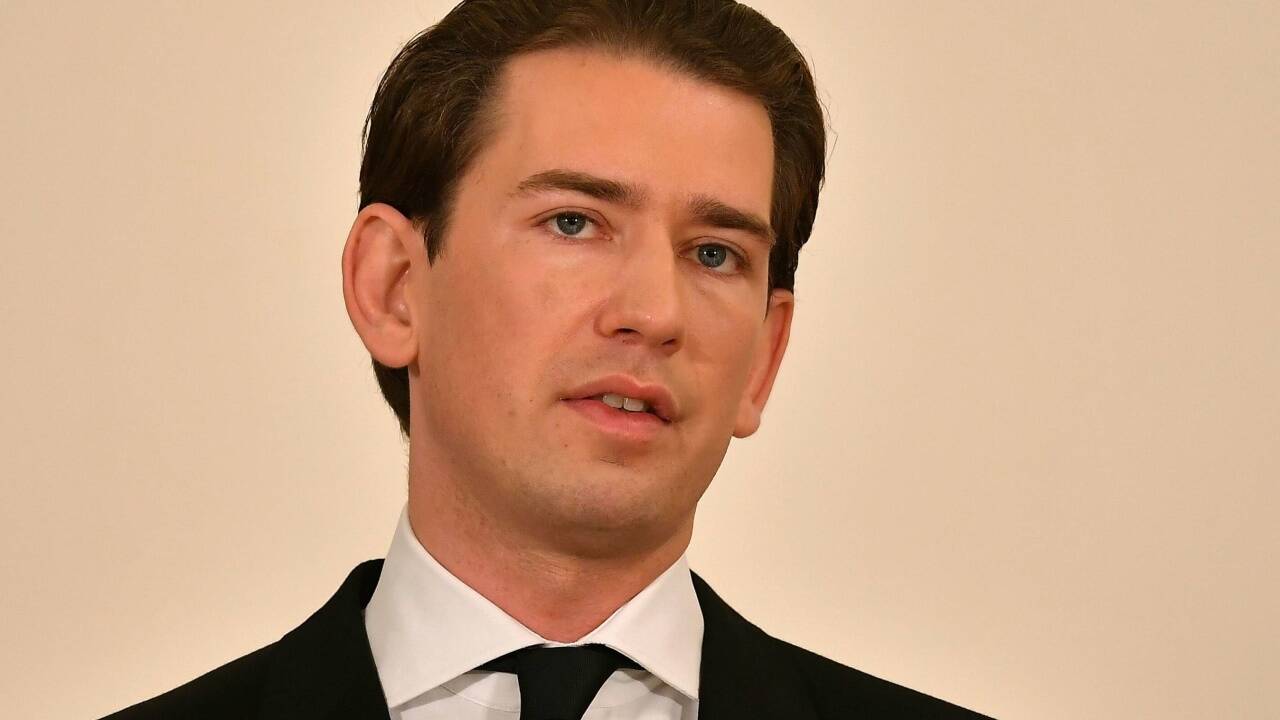 Sebastian Kurz während seiner Rede am 3. November in Wien.  