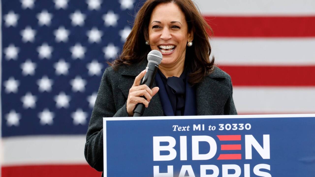 Kamala Harris wird die nächste Vize-Präsidentin.  