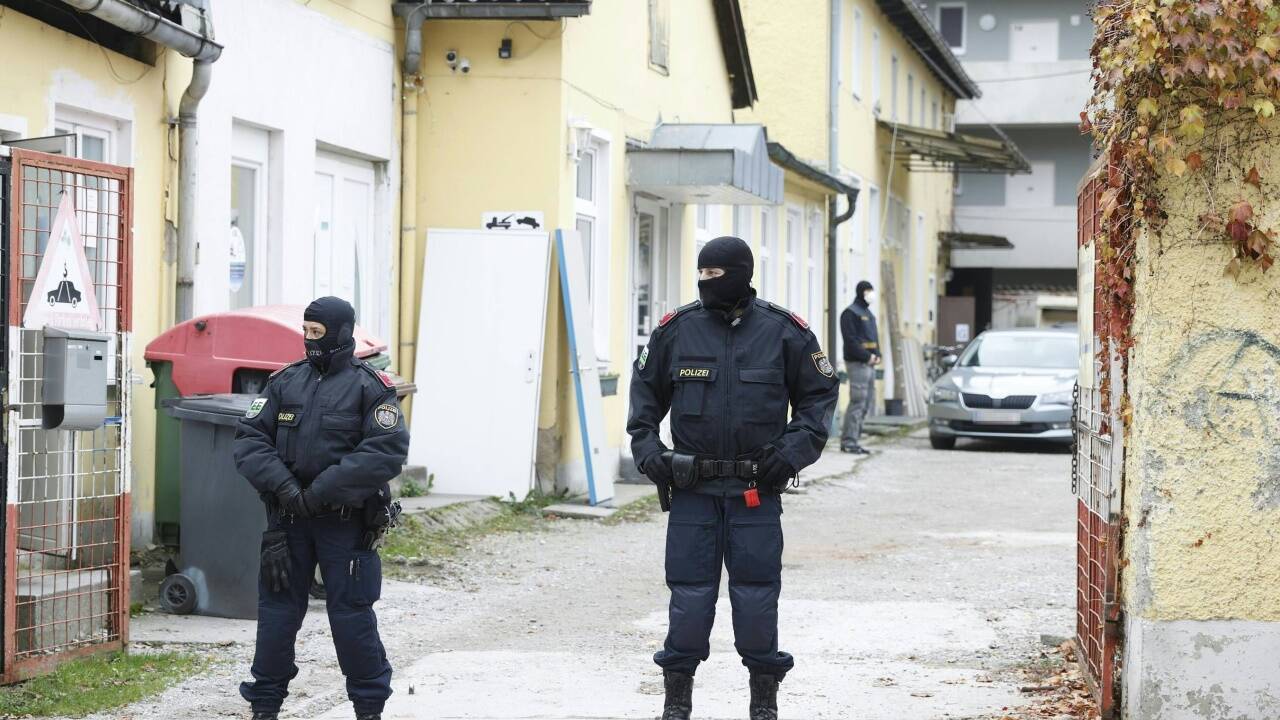 Einer der Einsatzorte bei der Operation Luxor in Graz im Rahmen einer Razzia gegen Muslimbruderschaft und Hamas am Montag. 