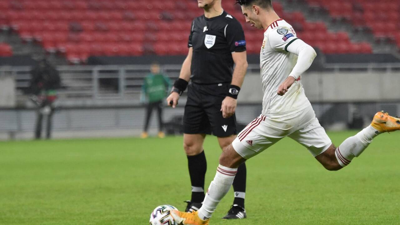 Mit einem Weitschuss entschied Dominik Szoboszlai das EM-Play-off-Finale für Ungarn. Mit einem Weitschuss entschied Dominik Szoboszlai das EM-Play-off-Finale für Ungarn.