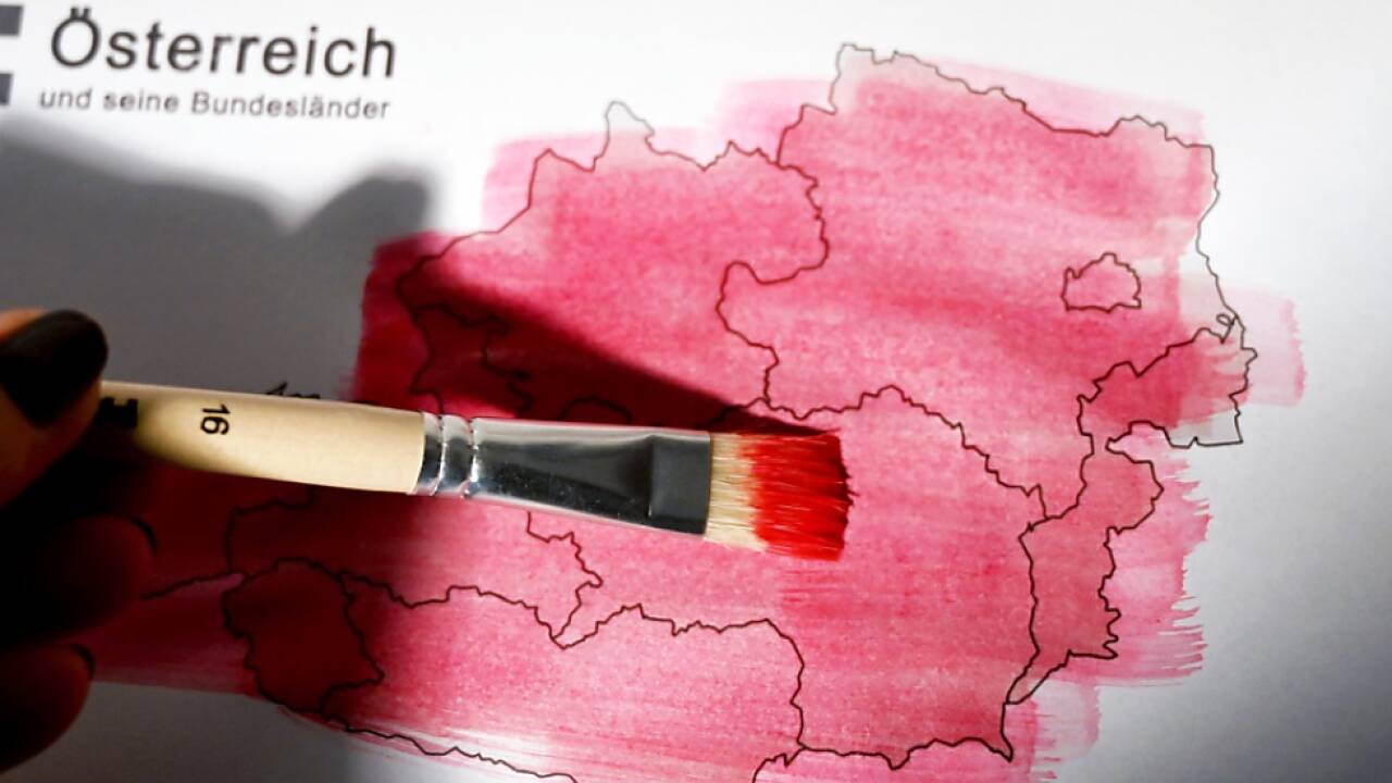 Österreich bleibt rot eingefärbt 