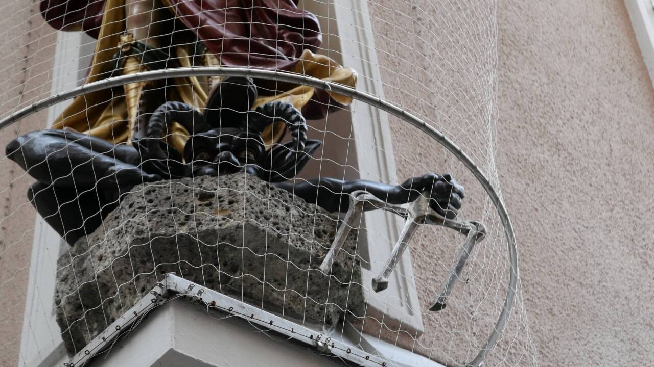Der Satan mit seinem Dreizack.  