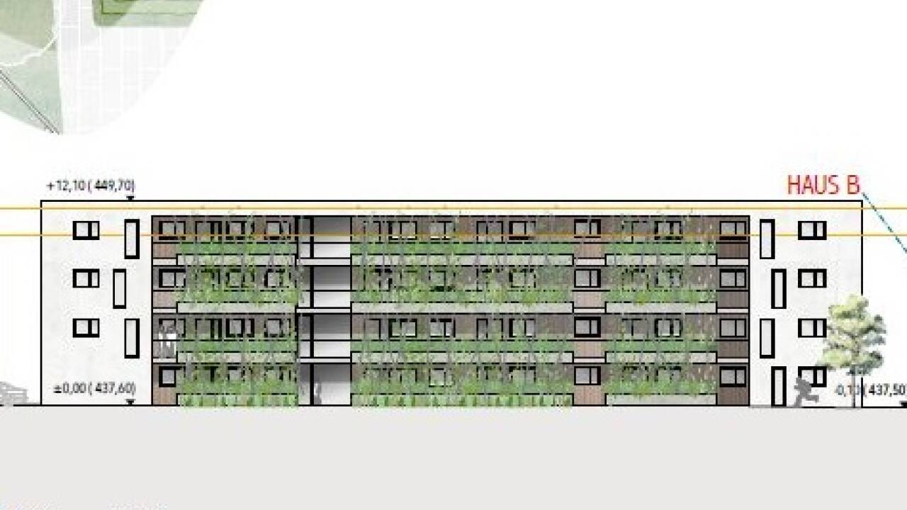 Pläne für eines der beiden GSWB-Wohnhäuser in der Linzer Bundesstraße 17 in Gnigl. Pläne für eines der beiden GSWB-Wohnhäuser in der Linzer Bundesstraße 17 in Gnigl.