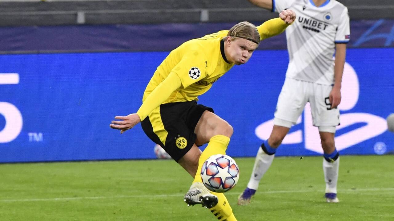 Die Urgewalt aus Norwegen: Erling Haaland erzielte beim 3:0 gegen Brügge für Dortmund zwei Tore.  