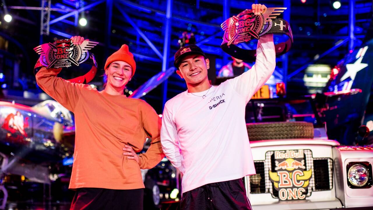 Die Breakdance-Weltmeister 2020: Kastet (RUS) und Shigekix (JPN). 