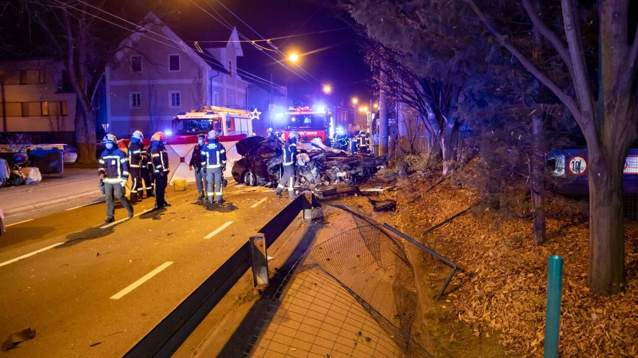 Übersichtsfoto der Unfallstelle. 