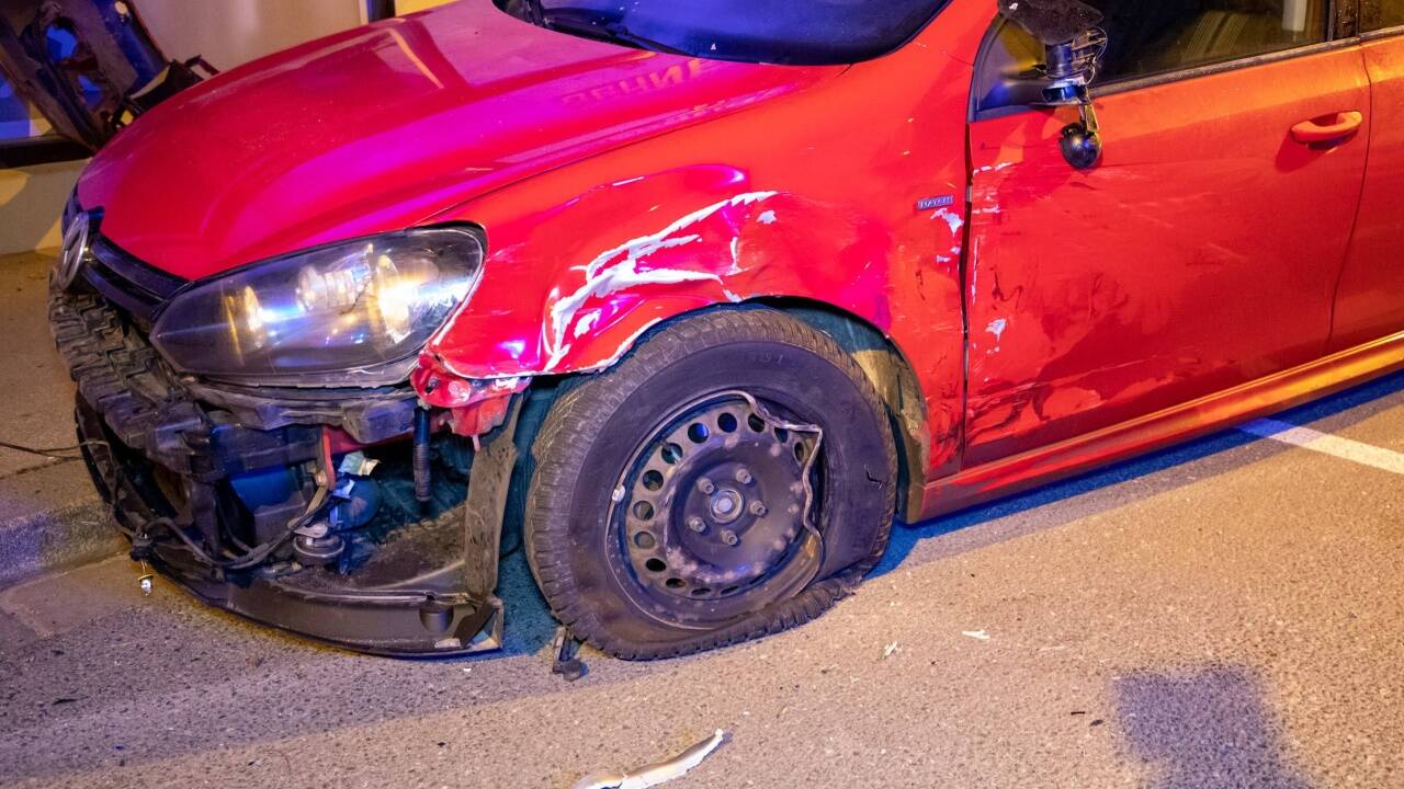 Das zweitbeteiligte Fahrzeug. 