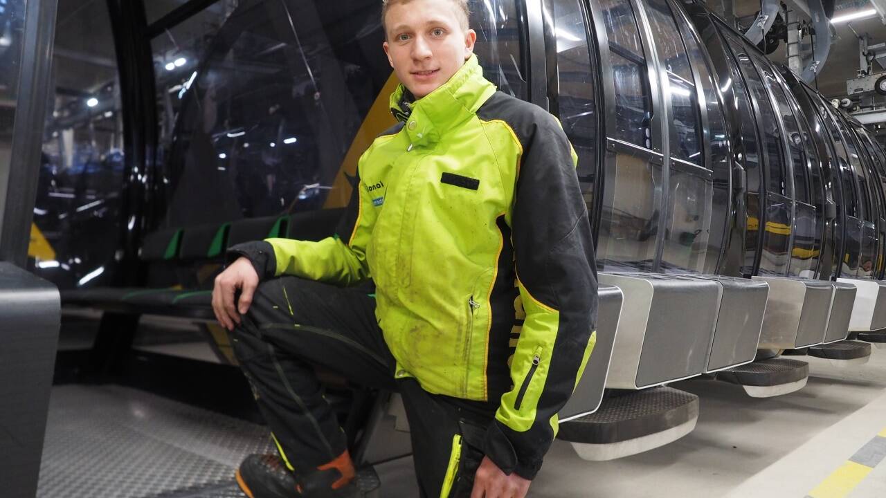 Tobias Galler (16) wird bei den Planai-Bahnen zum Seilbahntechniker ausgebildet.  