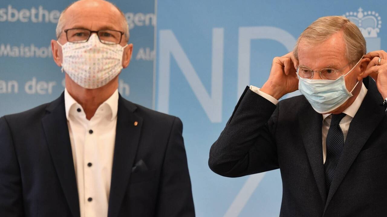 Gesundheitslandesrat Christian Stöckl und LH Wilfried Haslauer.   Gesundheitslandesrat Christian Stöckl und LH Wilfried Haslauer.