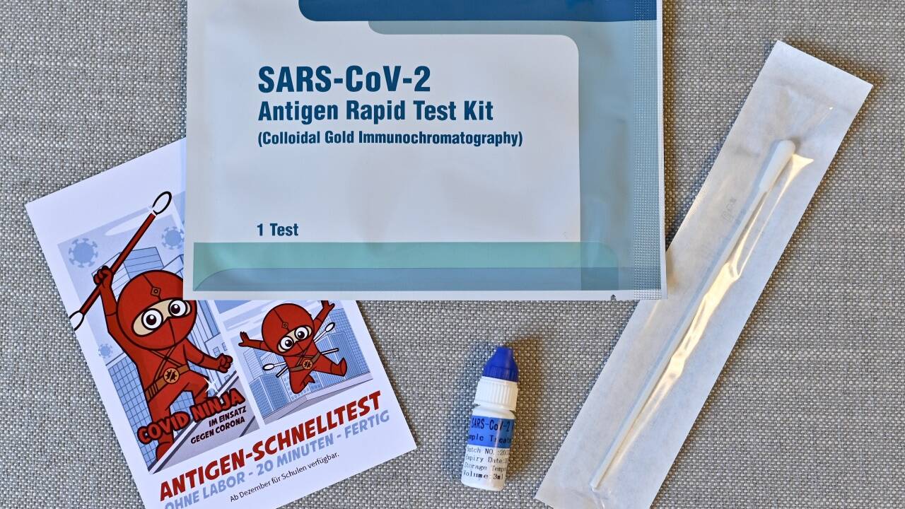 So sieht der neue anterio-nasale Test aus. 