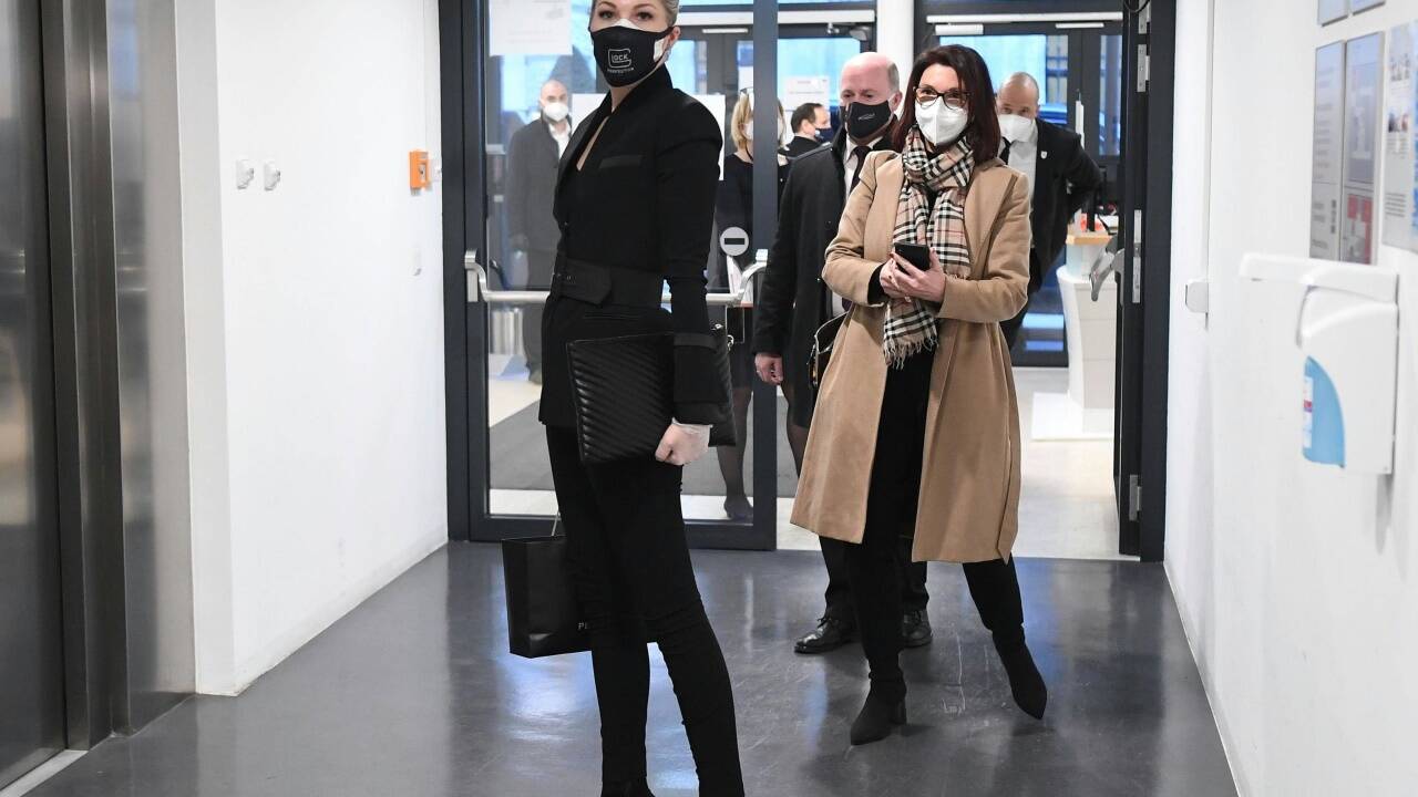 Kathrin Glock am Dienstag, 12. Jänner 2021, im Rahmen des Ibiza-U-Ausschusses im Camineum der Nationalbibliothek in Wien. 