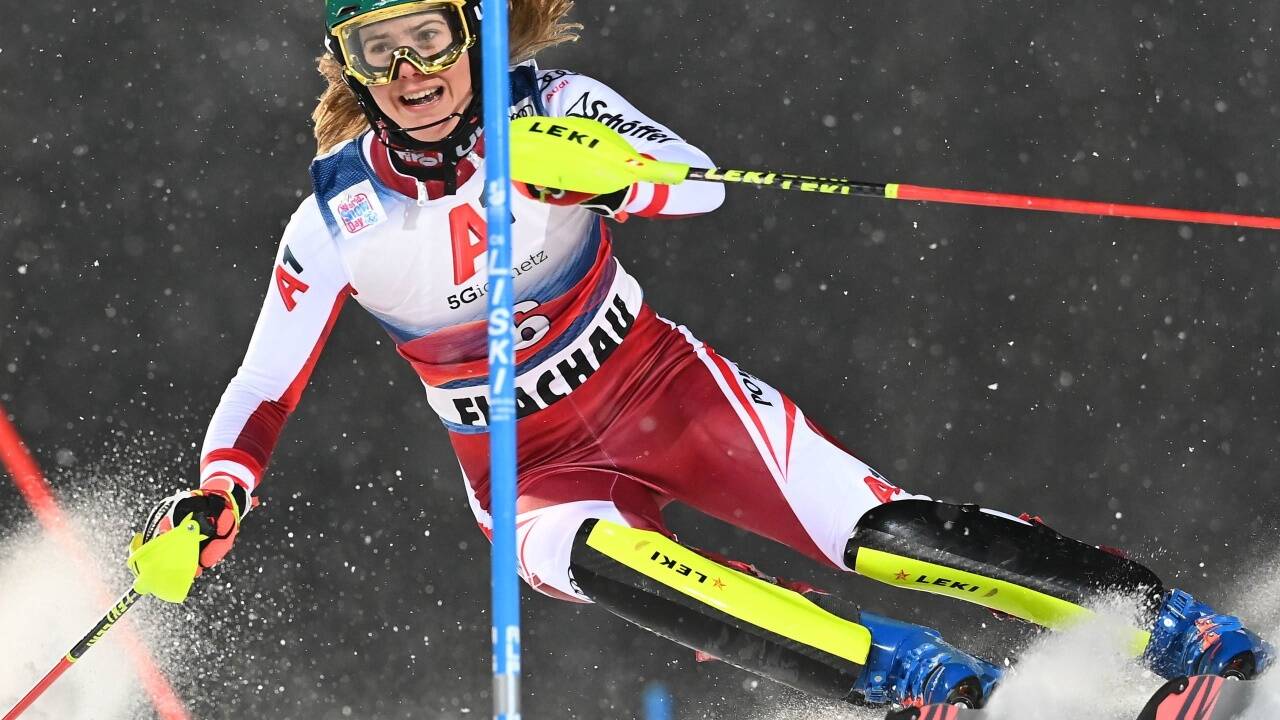 Katharina Liensberger fuhr im zweiten Durchgang Laufbestzeit. 