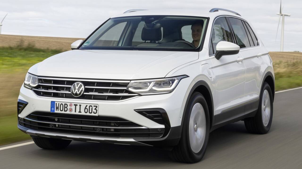 Der neue VW Tiguan mit Hybridantrieb. 