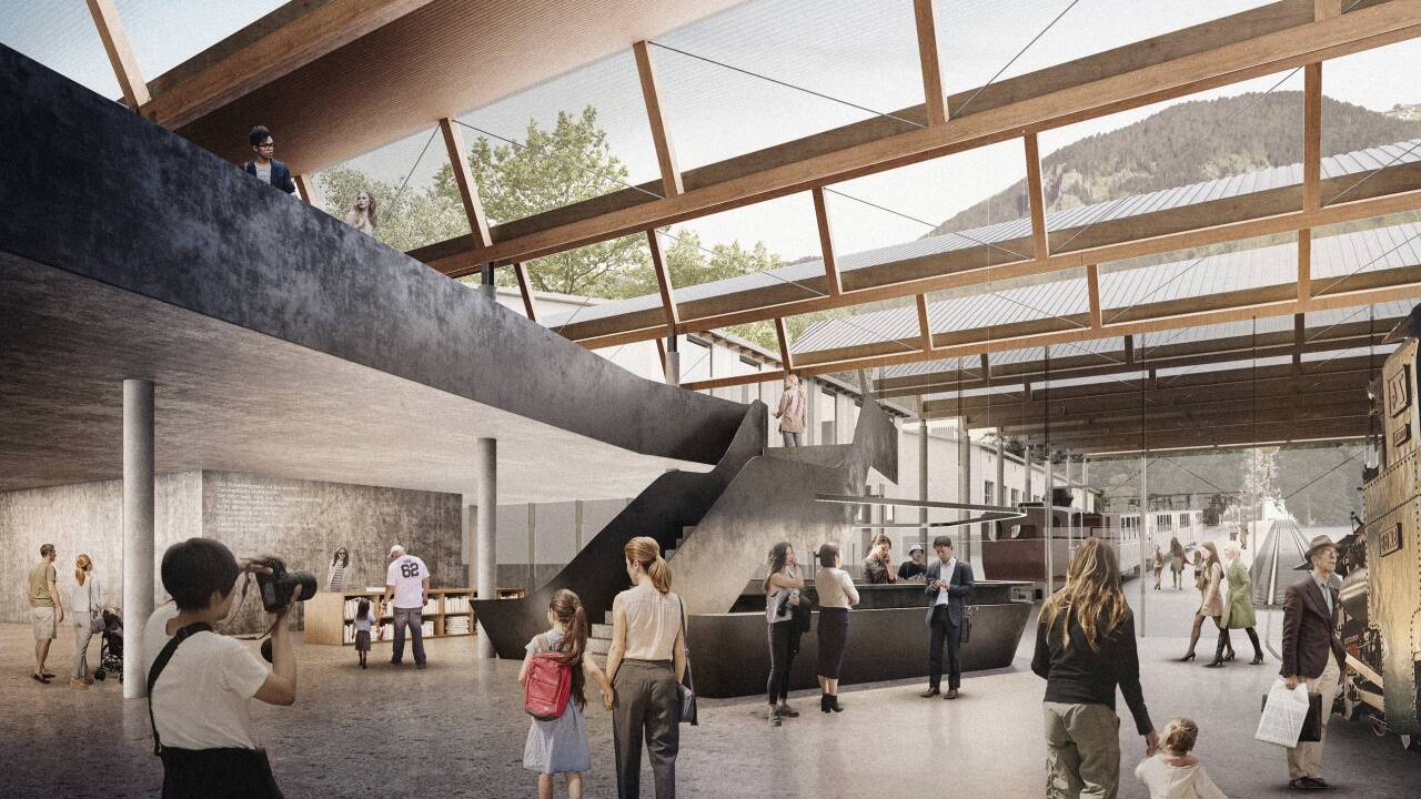 So soll die neue Talstation der Schafbergbahn gestaltet werden: mit Sicht nach oben auf den Berg. 