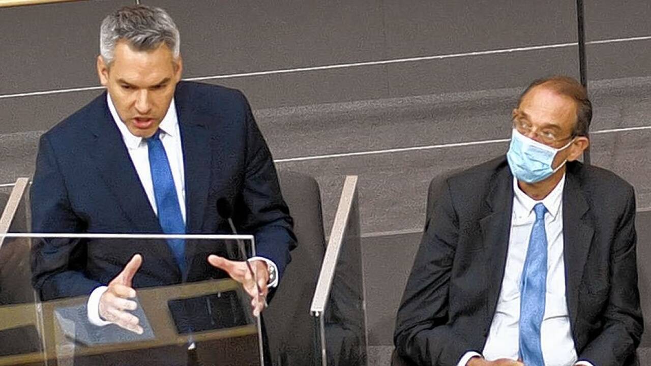 Innenminister Karl Nehammer und Bildungsminister Heinz Faßmann. 