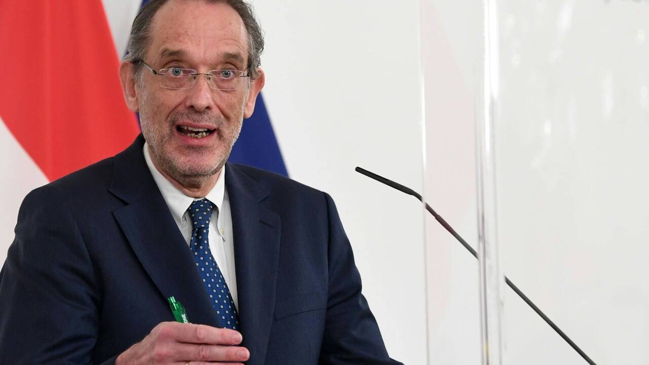 Bildungsminister Heinz Faßmann (ÖVP) am Dienstag, 2. Februar 2021, anlässlich einer Pressekonferenz zum Thema 'Aktuelles zu den Coronamaßnahmen' in Wien.  