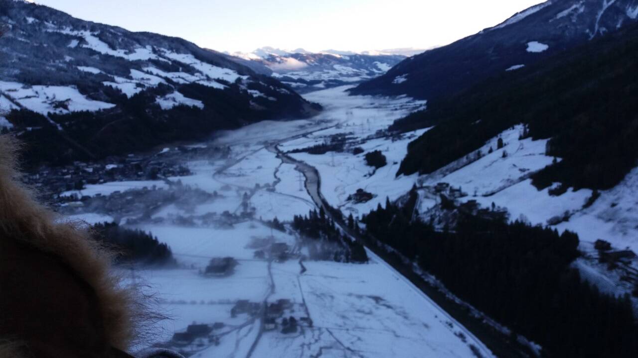 Der Nebel klammert sich noch an das Salzachtal... 