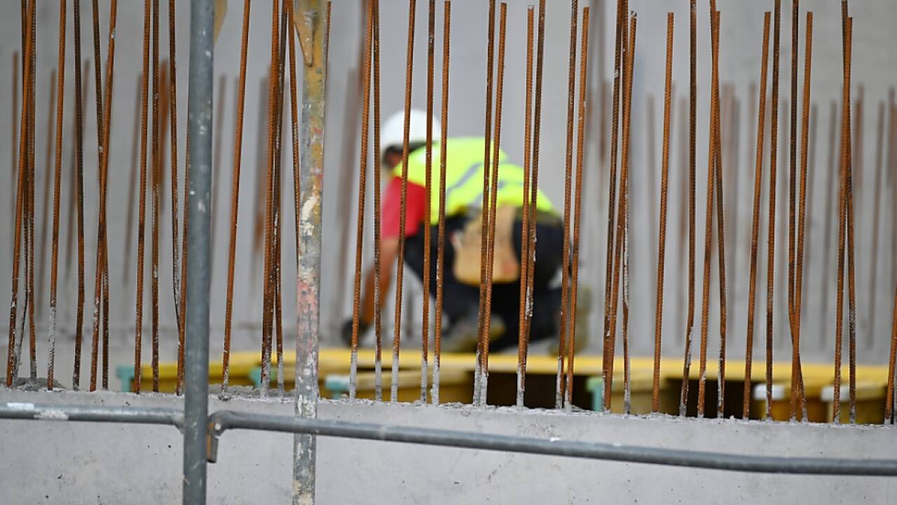 Auch Bauarbeiter müssen Masken tragen 