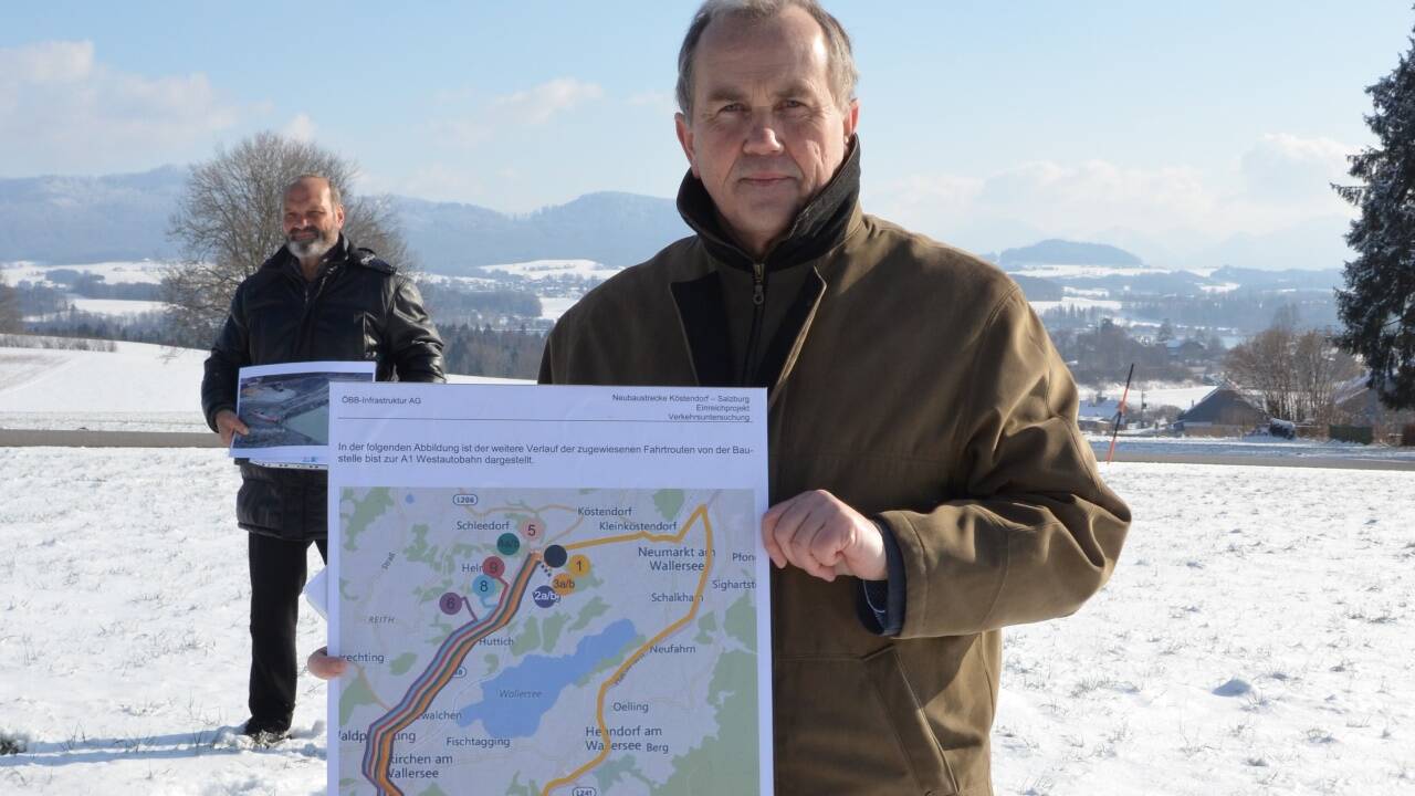 ÖBB-Tunnel: Bürgermeister Wolfgang Wagner, Gemeinde Köstendorf und Bürgerinitiativen bilden eine Allianz. ÖBB-Tunnel: Bürgermeister Wolfgang Wagner, Gemeinde Köstendorf und Bürgerinitiativen bilden eine Allianz.