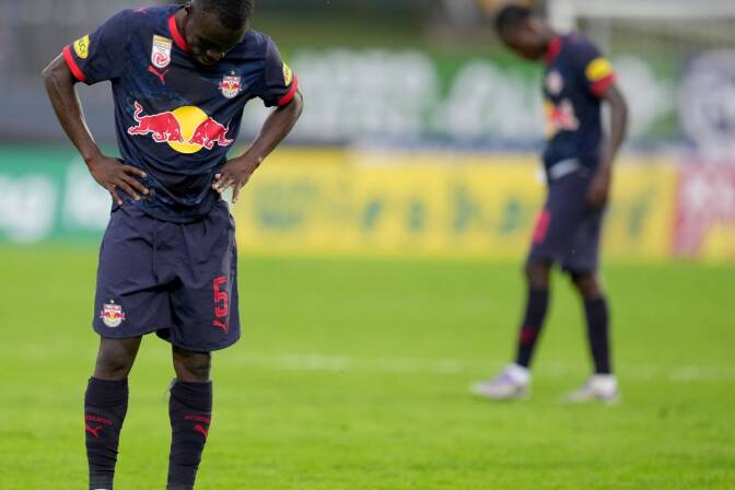 Enttäuschung pur: Red Bull Salzburg (im Bild Diabaté) war gegen den WAC chancenlos. 