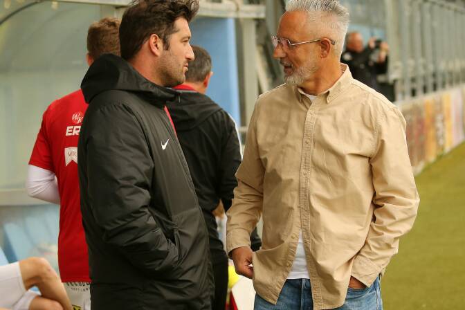 Grödigs Arsim Deliu (links) und Brambergs Bernhard Hanser (rechts) sind mit ihren Teams in der Salzburger Liga erfolgreich. 