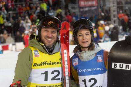 Hermann Maier und Christina Stürmer bildeten ein Team. 