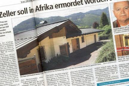 Ein Blick ins Archiv: Das Medieninteresse an dem Fall – vom Verschwinden bis zum Prozess – war damals enorm. Die SN berichteten zum erstem Mal am 5. April 2008, dass ein Zeller vermisst wird. Links: Auszug eines Artikels vom 28. Mai 2008.  