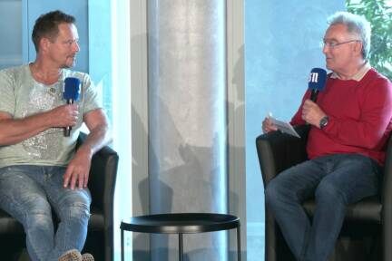 SN-Kolumnist Otto Konrad (links) im Gespräch mit SN-Sportchef Richard Oberndorfer. 