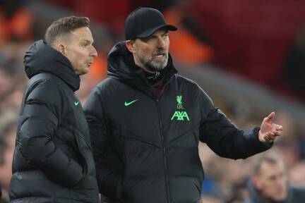 Wiedervereint im Bullenstall: Salzburg-Trainer Pep Lijnders und „Head of Global Soccer“ Jürgen Klopp. 