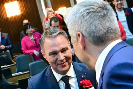 Bald Partner? Andreas Babler, Karl Nehammer. 