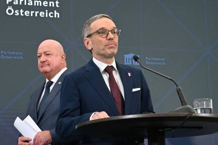 Scheitern nicht ausgeschlossen: die Koalitionsverhandler Christian Stocker, ÖVP, und Herbert Kickl, FPÖ. 