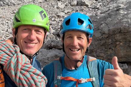 Die Alpinisten Peter Gamsjäger (l.) und Franz Ranstl (r.) wollen wieder für regen Austausch unter „Bergbewegten' sorgen. Bild: gamsjäger  