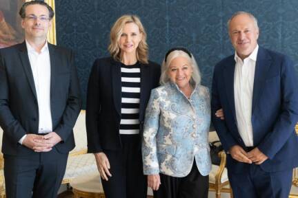 Nominierte Veronica Ferres und Brigitte Kren mit Leyrer und Grasl 
