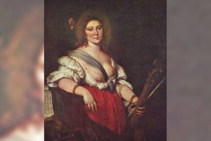 Barbara Strozzi dürfte im Gemälde „Die Gambenspielerin“ von Bernardo Strozzi porträtiert worden sein. 