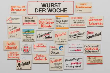 Große Auswahl, interessante Einblicke im Wien Museum zum Thema „Fleisch“.  