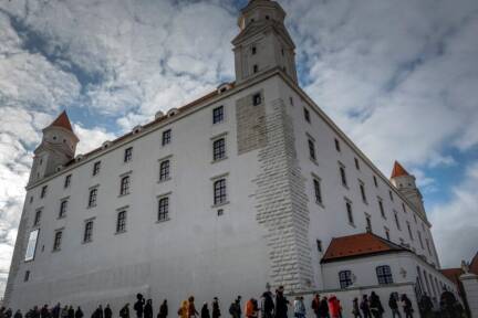 Schau über slowenischen Architekten Plecnik auf der Burg Bratislava 